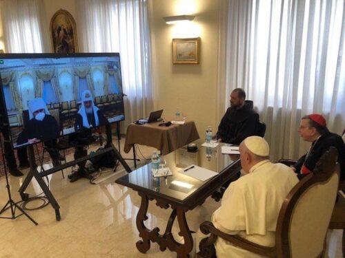 POPE PATRIARCH VIDEO MEETING