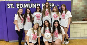 St. Edmund’s Volleyballers Behind Breast Cancer Cause