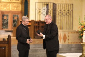Bishop Brennan Returns to Huntington to Receive Immaculate Conception Medal
