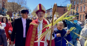Bishop Brennan Leads Palm Sunday Procession During ‘Incredible Lent’