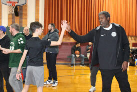 St. Kevin’s Welcomes Former Knick Larry Johnson