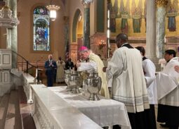 At Chrism Mass, Bishop Brennan Says Oils Are a Sign of Church’s Unity