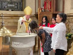 Jesus Brings the Light, Bishop Brennan Tells New Converts at Easter Vigil