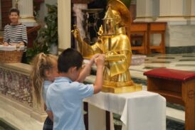 Venerating Relics Brings a Saint ‘to Life’ for Brooklyn Catholic Academy Students
