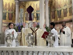 Bishop Brennan Blesses the Oils at Chrism Mass