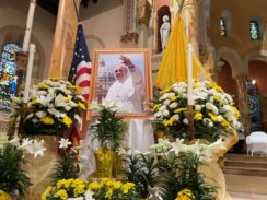 Bishop Brennan, Diocesan Parishioners Say Goodbye to Pope Francis at Vigil Mass