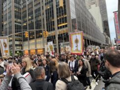 Faith in the Streets: Eucharistic Procession Stops Traffic in Midtown Manhattan