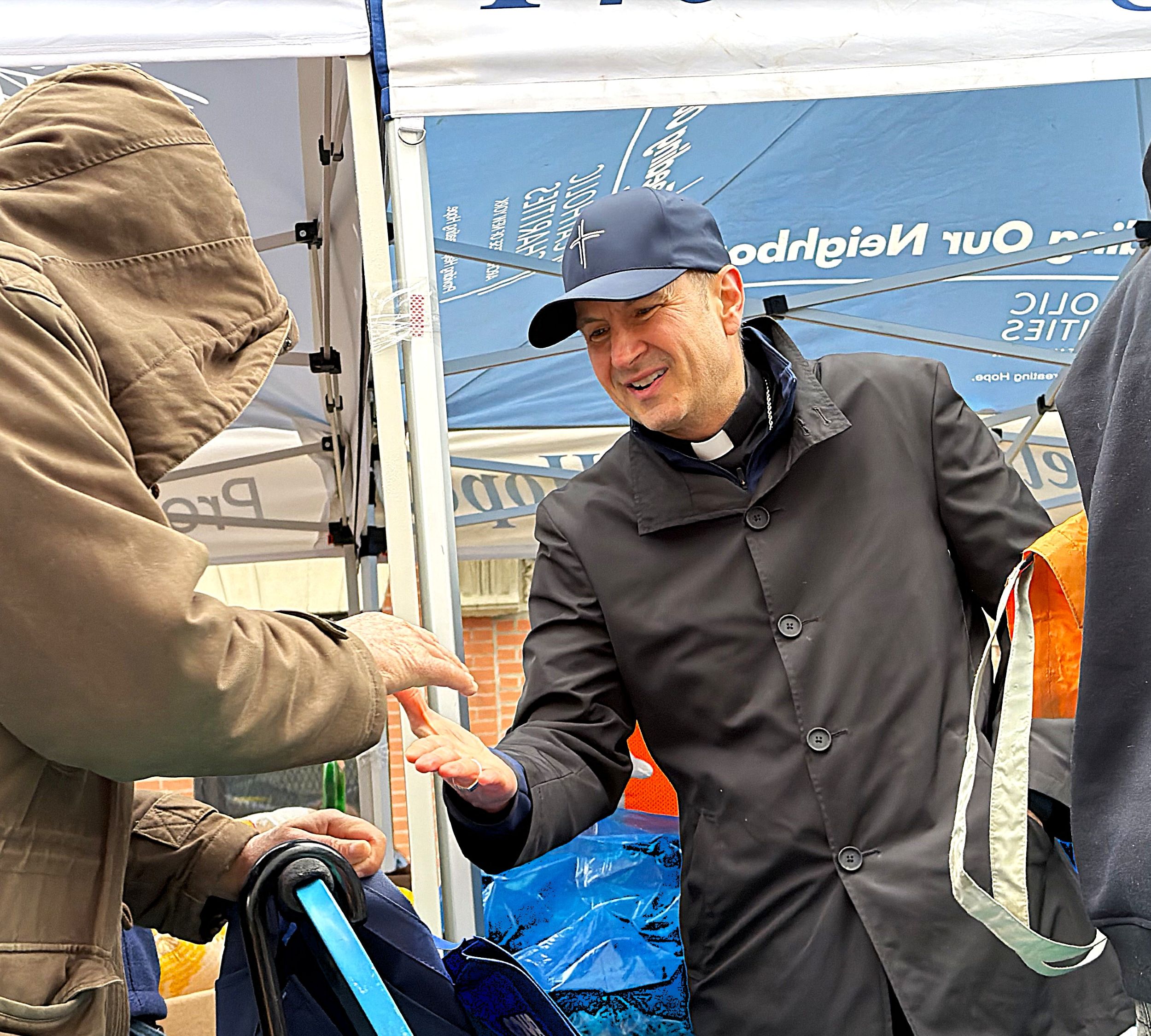 Archbishop Hicks Joins Catholic Charities’ Holy Thursday Food Distribution in NYC 