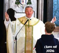 Bishop Robert Brennan Joins Diocese of Brooklyn 8th Grade Grads in Special Greeting to Pope Leo XIV