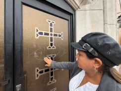 ‘Shock, Fear’ at Brooklyn Parish After Person Scrawls Violent Message, Attacks Statue 